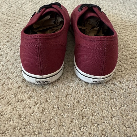 Vans Authentic Lo Pro Port Wine Red Lace Up Vans Size 8 - Picture 2 of 6